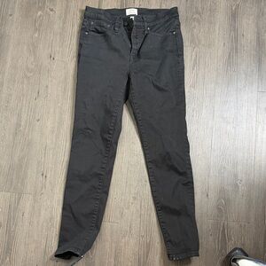 J. Crew 9 inch high rise toothpick black jeans